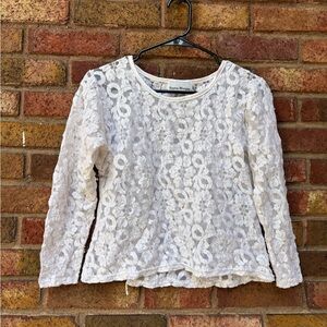 Rayna Morgan White Lace Blouse